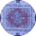 thumbnail image 1 of Ahgly Company Indoor Round Medallion Blue Traditional Area Rugs, 8' Round, 1 of 4