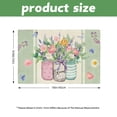 thumbnail image 4 of Stegali Spring Bloom Mason Jar Linen Placemats, 12x18 Inch Table mats Set of 4, 4 of 7