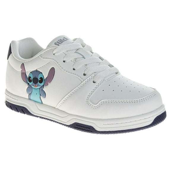 Disney Stitch Kids Lace Up Vintage Style Sneakers. (Little Kids Big Kids)White, Size: 11