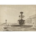 thumbnail image 2 of French School 24x19 Gold Ornate Framed and Double Matted Museum Art Print Titled - The Fountain (18th Century), 2 of 4