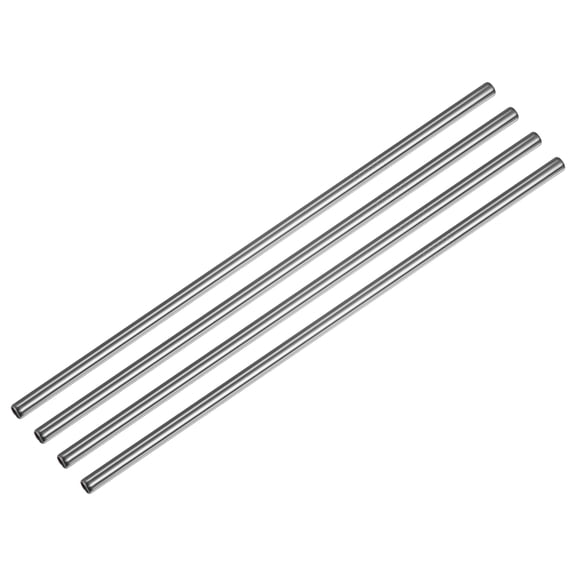 Reusable Metal Straws 4Pcs, Stainless Steel Straight Drinking Straw 10.5" Long for Milk Shake Juice Silver