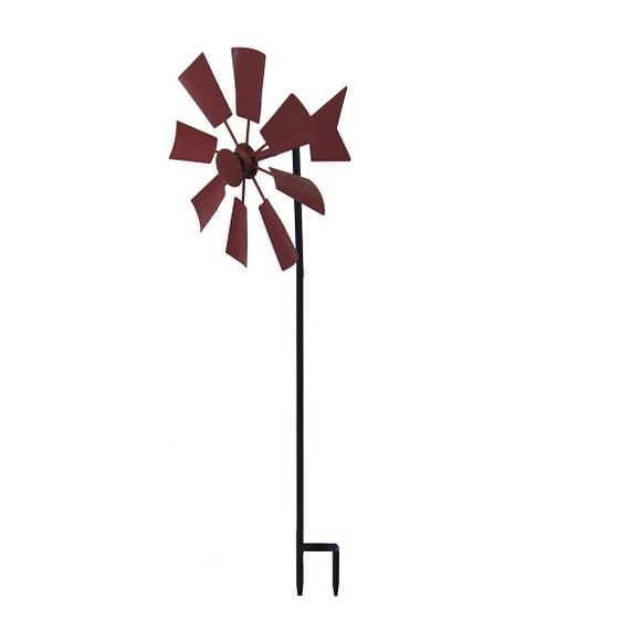 Willow Leaf Windmill - by Wind Energy - Patio lawn and garden in both directions(Burgundy)