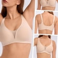 thumbnail image 3 of yillto Womens Seamless Bra No Underwire Comfort Push up Bras Full Coverage V Neck Tshirt Bralettes, 3 of 4