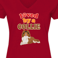 thumbnail image 4 of Inktastic Rough Collie Dog Gift Women's V-Neck T-Shirt, 4 of 5