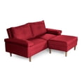 thumbnail image 3 of Sala Modular Sofá Cama Reversible De Lino Rojo Modelo Cassanova, 3 of 9