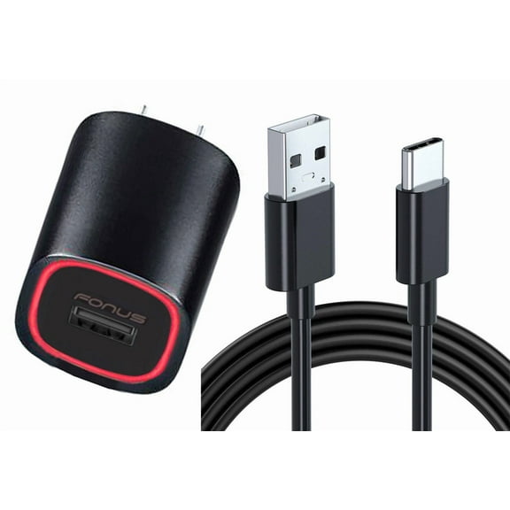 Home Charger 2.4A for Motorola Moto G Power (2022)/G Power 5G (2023)/Power 5G (2024)/Power 5G (2025) - USB Cable TYPE-C 6ft Power Adapter USB-C Cord