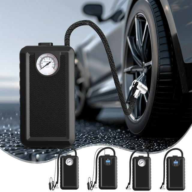 Inflador de Neumáticos Portátil, Bomba Digital para Neumáticos de Coche, Bicicleta y Motocicleta.