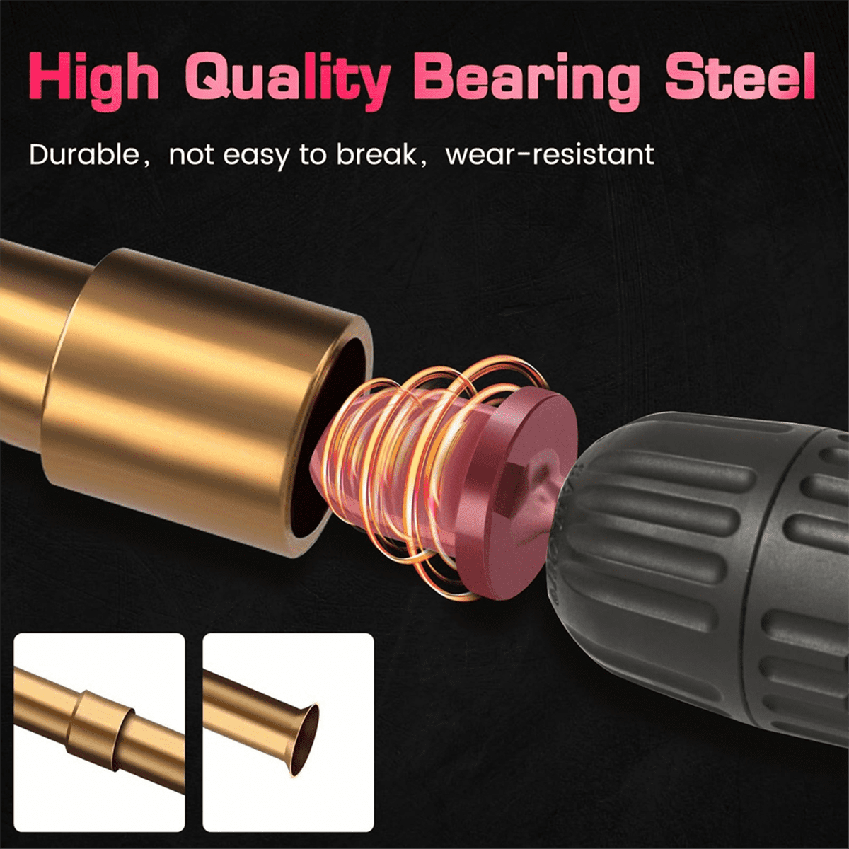 7Pcs Swaging Tool Drill Bit Set Pipe Expander Tool 1 4in 3 8in 1 2in 5 8in 3 4in 7 8in Hexagonal Copper Tubing Tool Bit Walmart Business Supplies