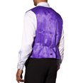 thumbnail image 3 of INSPIRE CHIC Sequin Suit Vest for Men's V-Neck Sleeveless Disco Sparkly Waistcoat S Purple, 3 of 5