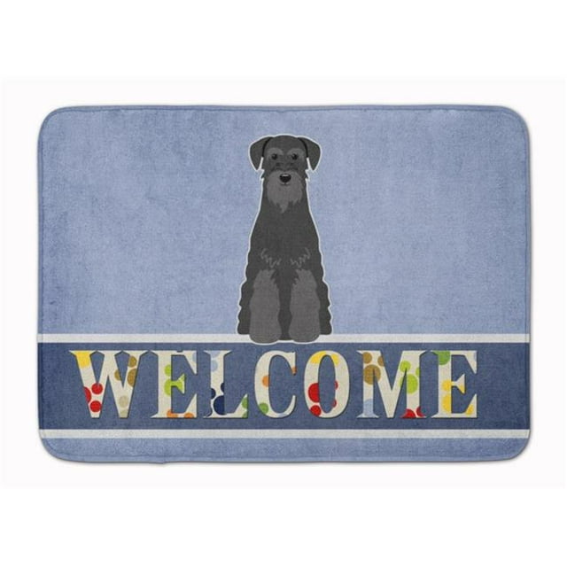 Carolines Treasures BB5613RUG Standard Schnauzer Black Welcome Machine Washable Memory Foam Mat