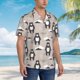 thumbnail image 3 of Balery Cartoon Bear Brown Camisas hawaianas de manga corta para hombre, camisas playeras de corte holgado, camisas de vacaciones con botones,Small, 3 of 7