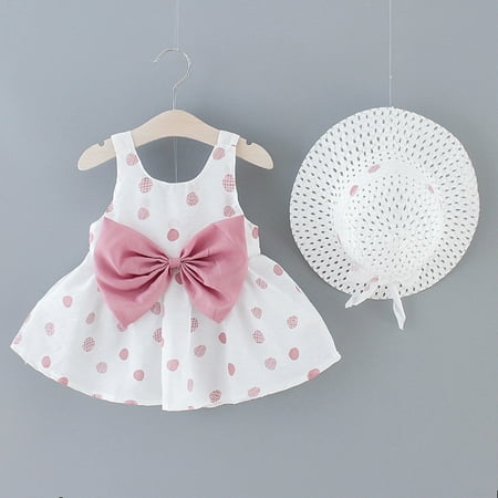

Hunpta Print Dot Kids Hat Dress Princess Clothes Toddler Girls Baby Outfits Girls Dress&Skirt