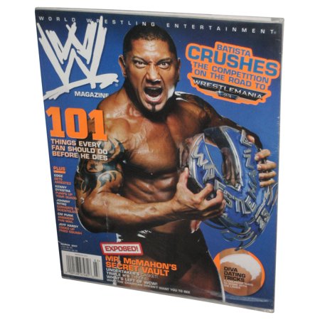 WWE Wrestling March 2007 Batista Cover Magazine Book - (101 Things Every Fan Should Do)