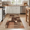 thumbnail image 4 of MICGEEK 3x5 Washable Area Rugs for Living Room, Modern Geometric Printed Rug, Vacuum-Friendly, Non Slip Indoor Rug for Bedroom Dining Room Home Decor Carpet, Brown/Beige, 4 of 10