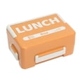 thumbnail image 2 of Portaalmuerzos de plástico portátil para alimentos, con múltiples compartimentos, sello hermético, apto para microondas, incluye juego de cubiertos, verde, naranja, rosa, marrón., 2 of 6