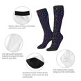 thumbnail image 2 of Bixox Colored Hearts Patterned Men's and Women's Knee Socks High Socks Outdoor Sports Socks, 2 of 5