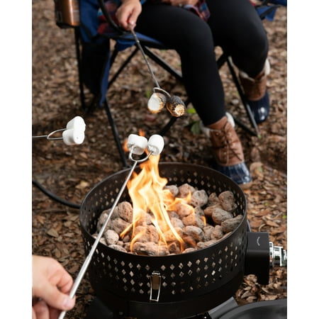Fire Sense - Sporty Campfire Portable Gas Fire Pit - Mocha