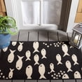 thumbnail image 2 of SAFAVIEH Courtyard Trena Fishes Indoor/Outdoor Area Rug, Black/Beige, 2' x 3'7", 2 of 13