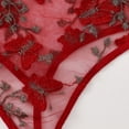 thumbnail image 5 of Gibobby Sujetador De Encaje Para Mujer Conjunto de lencería para mujer, con tirantes ajustables y recorte de cintura alta, con tirantes ajustables(Rojo, M), 5 of 5