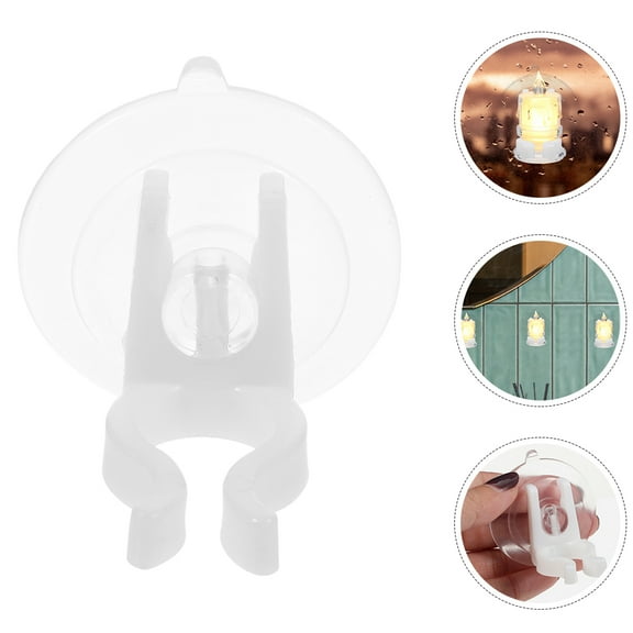 Hemobllo 4Pcs Window Candle Suction Clips Transparent Holders for Hanging Candles