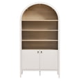 thumbnail image 6 of Storage Display Cabinet Bookshelf Bookcase, Ivory White, Wood, Living Dining Room Kitchen Cafe Bistro Hospitality Restaurant, Modern Contemporary, HB37749, 6 of 10