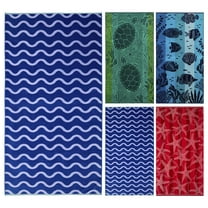 Ozdilek Blue Depth 40x72 Turkish Cotton Beach Towel – 100% Cotton, Luxury Quick Dry, Extra Large, Soft Beach Towel , Absorbent, Fade-Resistant, Poolside, Spa, Oversized (Blue Depth)