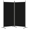 thumbnail image 5 of Tomshoo 2-Panel Room Divider Black 68.9"x70.9" Fabric, 5 of 7