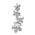 thumbnail image 3 of Real 14kt White Gold Diamond and .19 Sapphire 4 Flowers Pendant; for Adults and Teens; for Women and Men, 3 of 4