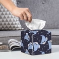 thumbnail image 4 of Leather Tissue Box Cover Square - cute stingray polka dots black Waterproof Tissue Box Holder Paper Case Organizer Dispenser for Modern Home Office Room Home Bathroom Decor, 4 of 7
