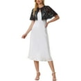 thumbnail image 2 of Unique Bargains Cape en Dentelle pour Femmes Robe de Soirée Boléro de Mariage Châles Noir S, 2 of 4