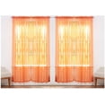 thumbnail image 2 of J&V TEXTILES 4-Pieces Sheer Solid Sheer Window Curtains 84 - Window Treatment Rod Pocket Voile Drape/Panel Sets for Patio Door Orange, 2 of 6