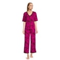 thumbnail image 3 of The Pioneer Woman Short Sleeve Top with Pant Pajama Set, Women’s, 2-Piece, 3 of 6
