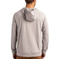 thumbnail image 2 of Men's Cutter & Buck Heather Gray Fort Valley State Wildcats Primary Logo Adapt Knit Raglan Pullover Hoodie, 2 of 2