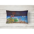 thumbnail image 2 of Carolines Treasures 7317PW1216 Corgi Beach Party Volkswagon Bus Fireworks Canvas Fabric Decorative Pillow, 12H x16W,, 2 of 3