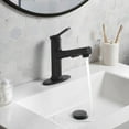 thumbnail image 4 of Better Homes and Gardens Pull-Out Bathroom Sink Faucet with Pop-up Drain and Optional Deckplate, Matte Black, 4 of 10