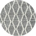 thumbnail image 1 of Ahgly Company Machine Washable Indoor Round Contemporary Dark White Beige Area Rugs, 8' Round, 1 of 7