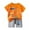 ZD-Orange, variant on Wxirdiow Kids Lounge Set Toddler Baby Boy Summer Clothes Letter Graphic Short Sleeve Shirt T-Shirt Tops   Casual Shorts Outfit Set Orange Size,12-18 Months