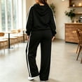 thumbnail image 5 of Edvintorg Women's Athletic Clothing Sets Fall Fashion 2 Piece Outfits Long Sleeve Hooded Sweatshirt Pants Sweat Set Plus Size Sweatsuits, 5 of 5