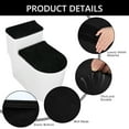 thumbnail image 3 of Tripumer 2 Pcs Toilet Lid Cover and Toilet Tank Lid Cover Tank Cover Sets for Bathroom Stain Resistant Dust Cover Black, 3 of 7