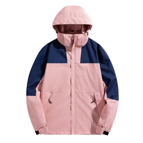 Dresfit Rain Jacket for Women with Hood Loose Fit Zip Up Windbreaker Jacket Summer 2026 Hooded Long Sleeve Fishing Raincoats Windproof Zipper Raincoat XL