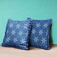 thumbnail image 4 of Amrita Sen Designs  16 x 16 in. Medallion Broadcloth Indoor & Outdoor Blown & Closed Pillow - Blue, White & Turquoise, 4 of 4