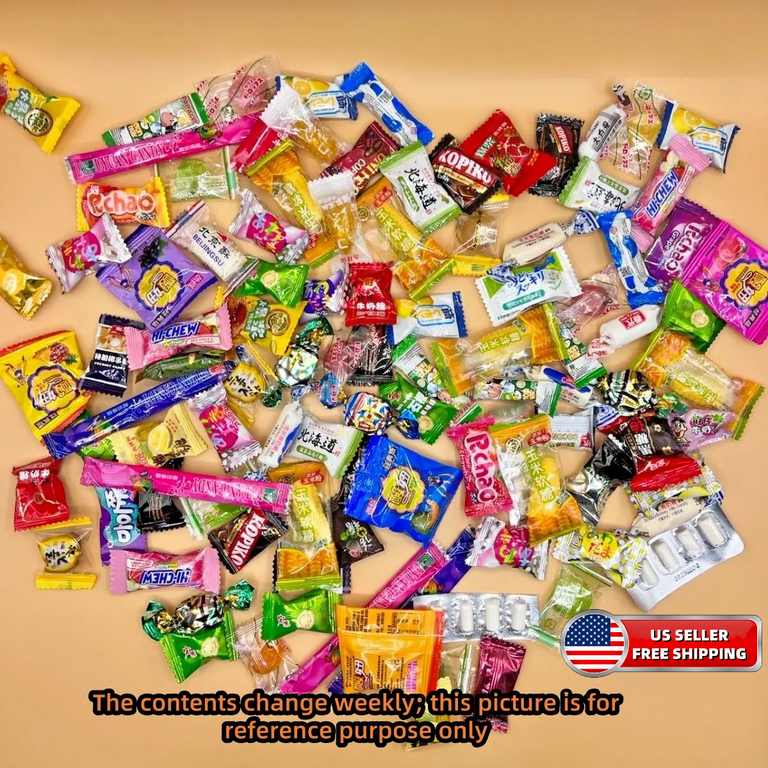 FREE SHIP-40 Piece Variety Asian Snack Box Japanese Korean Chinese