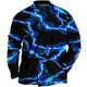 thumbnail image 2 of Camisas de hombre con estampado 3D de relámpagos, moda 2024, camisas de un solo pecho, camisetas de manga larga con estampado de rayas, ropa de hombre de gran tamaño, 2 of 5