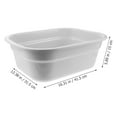 thumbnail image 2 of IBASETOY Multi Functional Thick Plastic Wash Basin in Beige for Home Cleaning and Bathing, 2 of 6