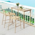 thumbnail image 2 of Costway 48" Outdoor Counter Height Table Patio Bar Table Heavy Duty Rectangle Metal Frame, 2 of 9