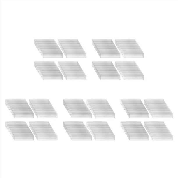 Soportes para Etiquetas Adhesivas para Estantes de 1,2 X 4,3 Pulgadas, Transparentes para Etiquetas de Estantes, Bolsillos para Tarjetas, Cajones para Supermercado (Paquete de 300)