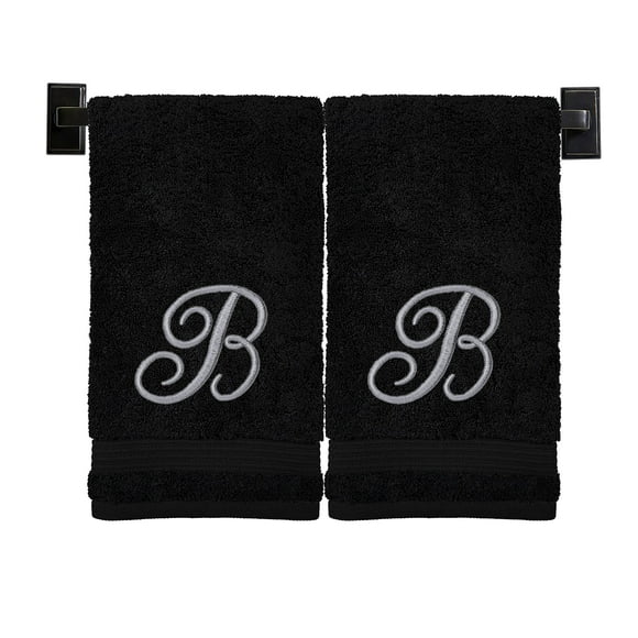 Monogrammed Hand Towels - Set of 2 - Genuine Turkish Hand Towels - Choose Any Letter - Choose Towel and Thread Color - Embroidered Script Monogram - Personalized Towels - Monogrammed Towels