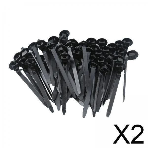 2 X 50 Bridas De Nailon Para Cables, Ideales Para Organizar Cables En Exteriores Y Uso Doméstico.