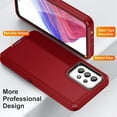 thumbnail image 2 of JTCASES for Samsung Galaxy A53 5G Case, Shockproof Anti-drop PC Frame Anti-slip Strip Silicone Back Shell Rugged Anti-scratch for Samsung Galaxy A53 5G (6.5" 2021) - Red, 2 of 8