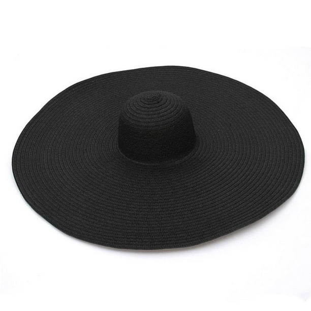 Ziyahi Floppy Straw Hat Oversized Sun Hat Brimmed Hat Floppy Large Brim Beach Anti-Uv Sun Protection Foldable Roll Up Summer Hat Other